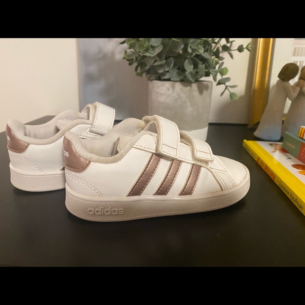 Adidas toddler girl size 8 shoes